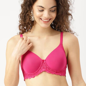 Pink Lace Underwired Lightly Padded Everyday Bra